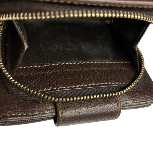 Gucci Vintage Abbey Monogram GG Canvas and Leather Gold Buckle BiFold Wallet - Picture 13 of 15